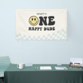 Banderoles Un joyeux Mec Sourire Visage premier anniversaire (Salon professionnel)