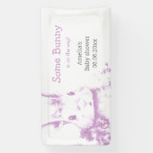 Banderoles Un lapin arrive Baby shower (Verticale)