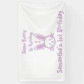 Banderoles Un Lapin Va Devenir Un Anniversaire (Vertical)