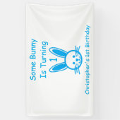 Banderoles Un Lapin Va Devenir Un Anniversaire (Vertical)