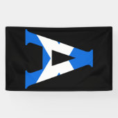 Banderoles Un monogramme superposé sur le drapeau écossais (v (Horizontal)