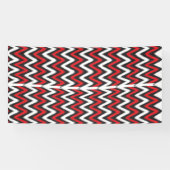 Banderoles Un motif chevron dynamique en rouge et noir, avec (Horizontal)