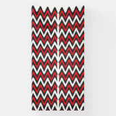 Banderoles Un motif chevron dynamique en rouge et noir, avec (Verticale)