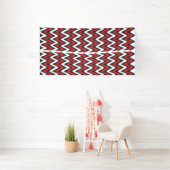 Banderoles Un motif chevron dynamique en rouge et noir, avec (Insitu)