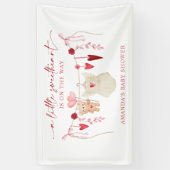 Banderoles Un petit Baby shower de Saint Valentin (Vertical)