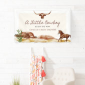 Banderoles Un petit Baby shower occidental Cowboy (En situation)