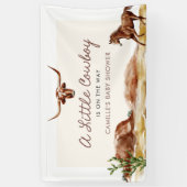 Banderoles Un petit Baby shower occidental Cowboy (Vertical)
