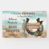 Banderoles Un petit Baby shower Western Boy Cowboy (Horizontal)