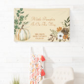 Banderoles Un petit citrouille est en route Fall Rustic (En situation)