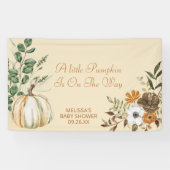 Banderoles Un petit citrouille est en route Fall Rustic (Horizontal)