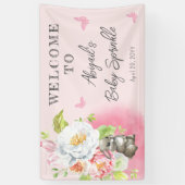 Banderoles Un Petit Lapin Doux Bébé Bracelet Bienvenue (Vertical)