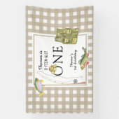 Banderoles Un petit pêcheur fête d'anniversaire (Verticale)