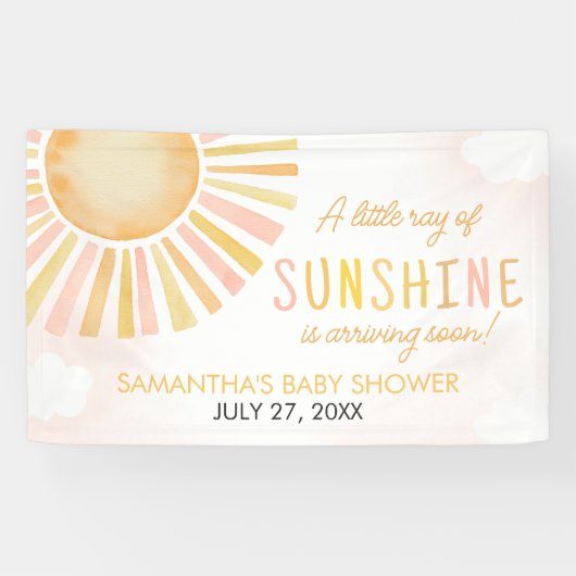 Banderoles Un petit rayon de soleil Baby shower (Horizontal)