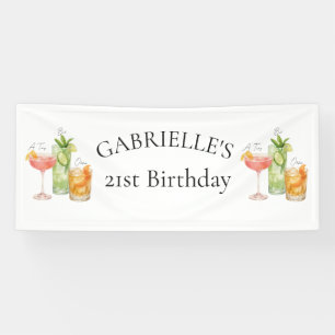 Banderoles Un peu plus âgé Martini Bon 21e anniversaire