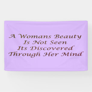 Banderoles Un poème de message de beauté pour les femmes