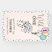 Banderoles Un sauvage | Leopard Balloon 1er anniversaire Bien (Horizontal)