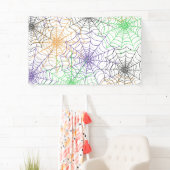 Banderoles Un simple Motif Web d'Halloween Spider (En situation)