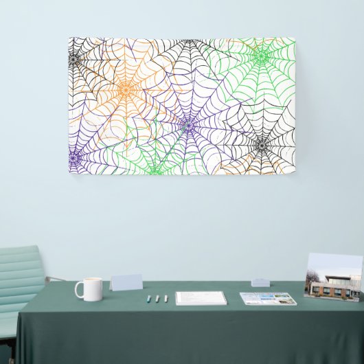 Banderoles Un simple Motif Web d'Halloween Spider (Salon professionnel)