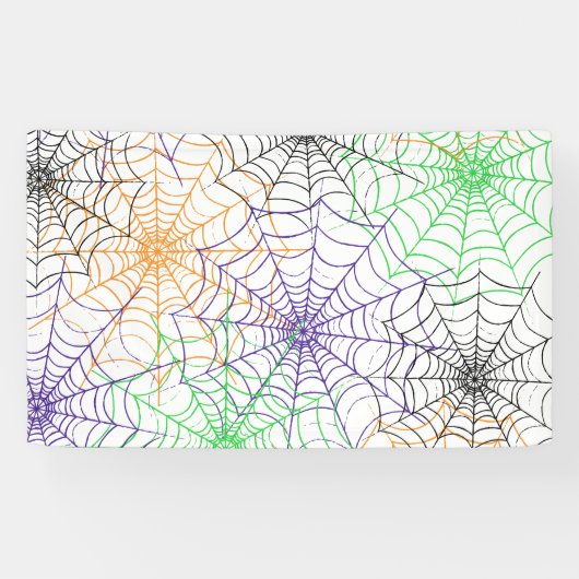 Banderoles Un simple Motif Web d'Halloween Spider (Horizontal)