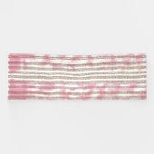 Banderoles Un textile affichant un motif rose et blanc s (Horizontal)