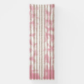 Banderoles Un textile affichant un motif rose et blanc s (Verticale)
