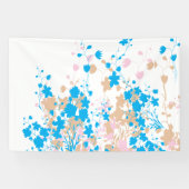 Banderoles Une charmante structure fleurie bleue et rose se (Horizontal)