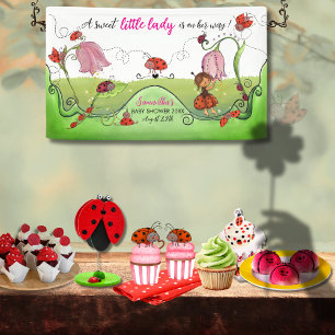 Banderoles Une Douce Petite Dame Ladybug Baby Shower