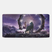 Banderoles Une fée et un loup sombre (Horizontal)