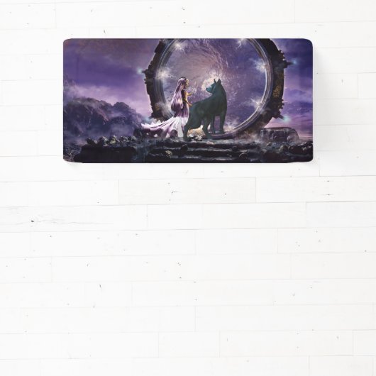 Banderoles Une fée et un loup sombre (Insitu)