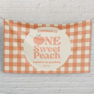 Banderoles Une fête d'anniversaire de premier an Peach Orange