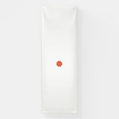 Banderoles une fleur rouge et jaune avec des points noirs (Verticale)