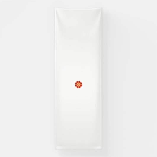 Banderoles une fleur rouge et jaune avec des points noirs (Verticale)