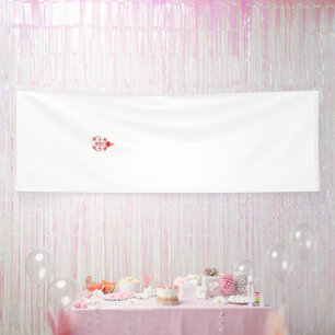 Banderoles Une illustration de fleurs rouges en gras sur fond