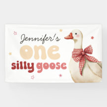 Une oie sotte Noël Bow 1er anniversaire