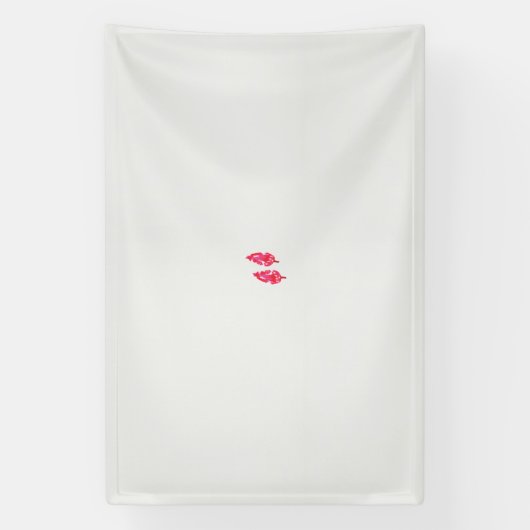 Banderoles une paire de feuilles rouges sur un arrière - plan (Verticale)