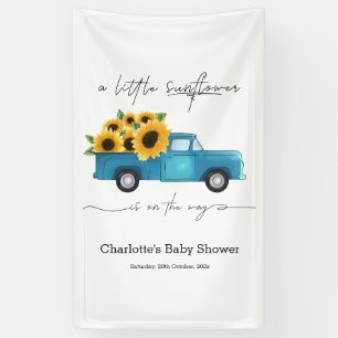 Banderoles Une petite Baby Shower de tournesol est en route