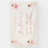 Banderoles Une petite ballerine Fête de bébé rose Ballet (Vertical)