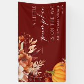 Banderoles Une petite fête de bébé florale Burgundy rustique (Vertical)