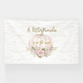 Banderoles Une petite fille Baby shower Citrouille (Horizontal)