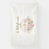 Banderoles Une petite fille Baby shower Citrouille (Verticale)