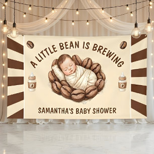 Banderoles Une petite graine prépare un café Baby Shower