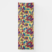 Banderoles Une pièce d'art textile vibrante avec du rouge aud (Verticale)