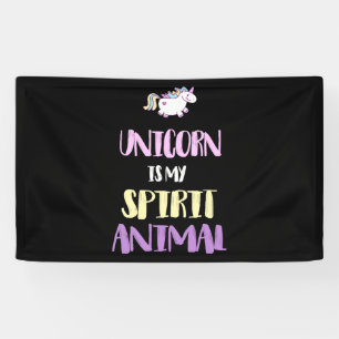 Banderoles Unicorn est Mon Esprit Animal