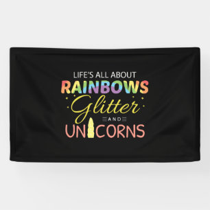 Banderoles Unicorn Lover Idée cadeau Rainbows Parties scintil