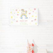 Banderoles Unicorn Rainbow Magic One First Birthday (Insitu)