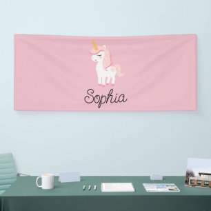 Banderoles Unicorne, Fée, Magie - Nom personnalisé