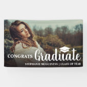 Banderoles Unique Graduate Photo Félicitations Diplôme (Horizontal)