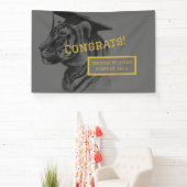 Banderoles Unique Personalized Tiger Graduation Banner (Insitu)