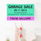 Banderoles Uniquement couleur vert menthe & rayure + votre id (En situation)