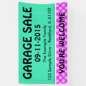 Banderoles Uniquement couleur vert menthe & rayure + votre id (Vertical)